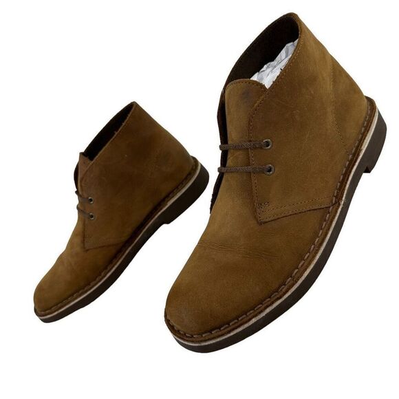 Clark’s Brown Nubuck Leather Chukka Boots Men’s Size 7 - Picture 2 of 9